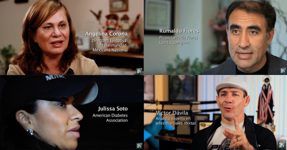 4 picture collage, each one showing a different person: Angelina Corona, Rumaldo Flores, Julissa Soto and Victor Davila