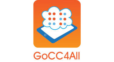 A cloud with Braille characters floats over a smartphone. Underneath 