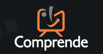 Comprende logo. A smiling computer screen stands above the word